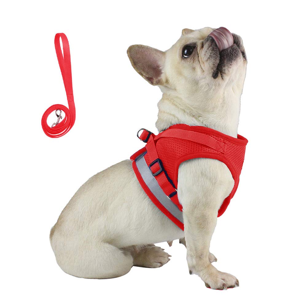 Qpets Dog Harness for Large Dogs, Adjustable Dog Belt with Safety Reflective Strip, Breathable Mesh Fabric Cat Belt, Dog Vest Harness with Leash (Suitable for 6-9 kg) Qpets Dog Harness for Large Dogs, Adjustable Dog Belt with Safety Reflective Strip, Breathable Mesh Fabric Cat Belt, Dog Vest Harness with Leash (Suitable for 6-9 kg)